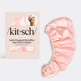 Blush Satin Wrapped Hair Towel