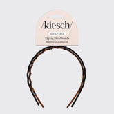 Zig Zag Headband 2pc- Black & Tort