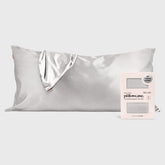 Satin Pillowcase in Silver 4 Pack Bundle - King