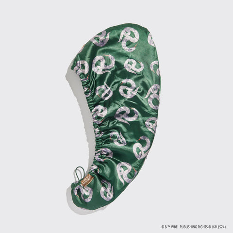 Kitsch x Harry Potter Satin Wrapped Hair Towel in Slytherin