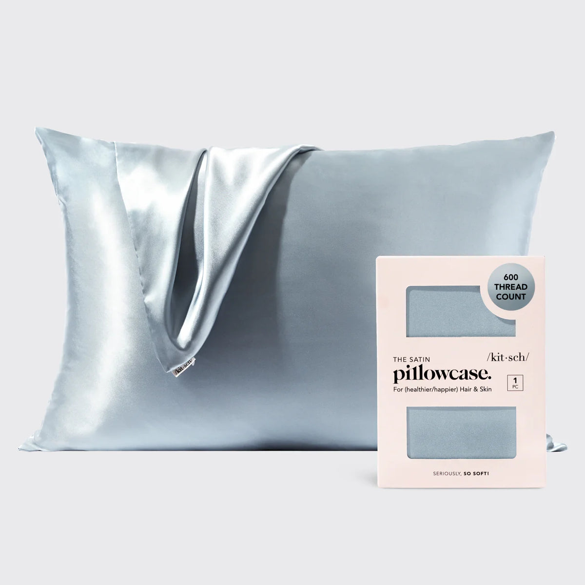 Satin Pillowcase in Haze Blue 4 Pack