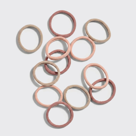 Rosewood Seamless Hair Elastics 12pc Set