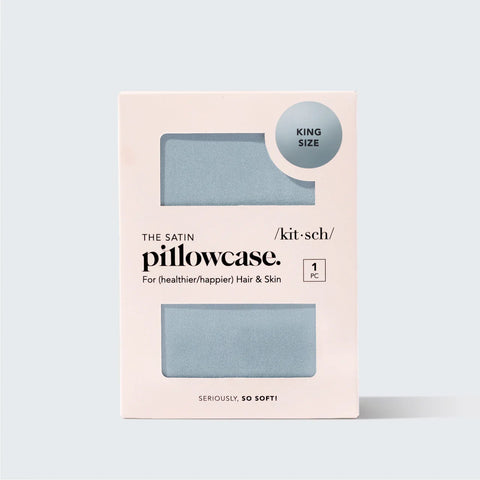 Satin Pillowcase in Haze Blue 4 Pack - King