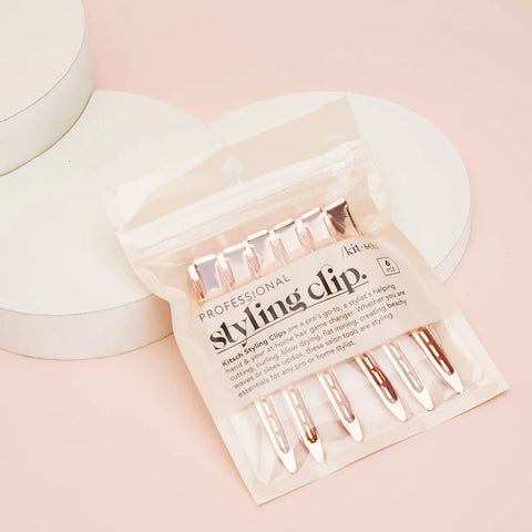 Rose Gold Styling Hair Clips 6pc Set
