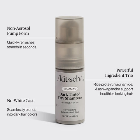Volumizing Rice Protein Dry Shampoo - Dark Tinted 1 oz