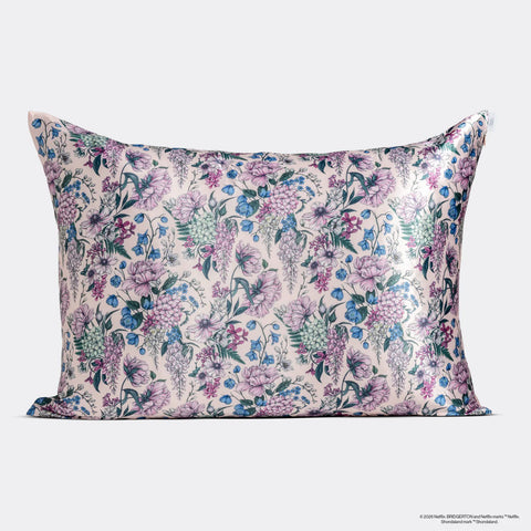 Bridgerton x Kitsch Satin Pillowcase in Wisteria 2 Pack