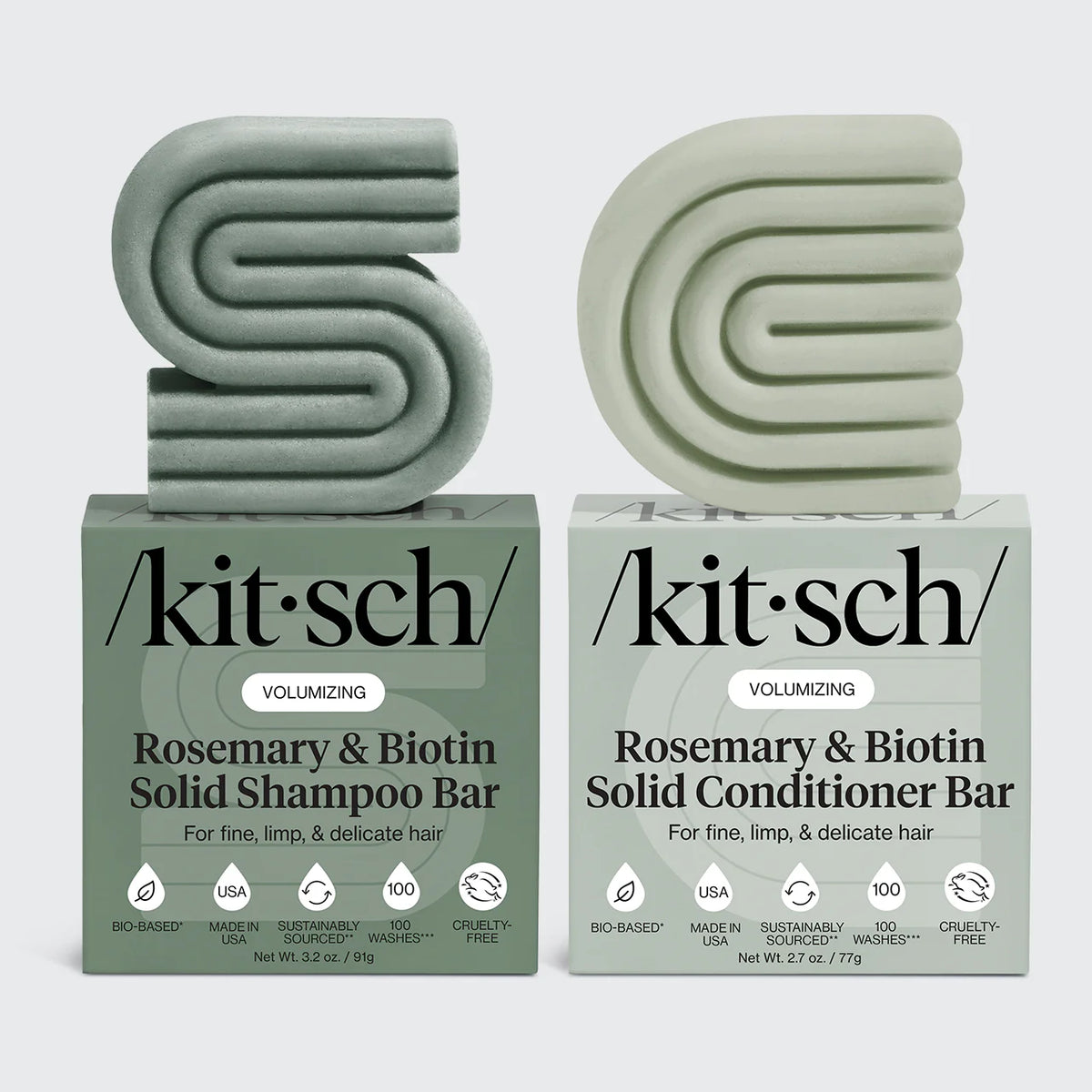 Rosemary & Biotin Volumizing Shampoo & Conditioner Bar Combo