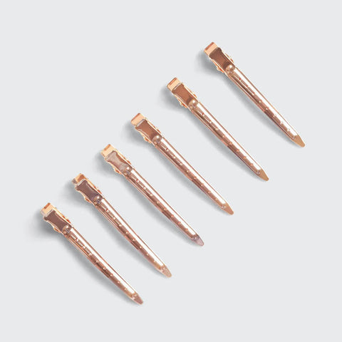 Rose Gold Styling Hair Clips 6pc Set