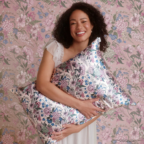 Bridgerton x Kitsch Satin Pillowcase in Wisteria 2 Pack
