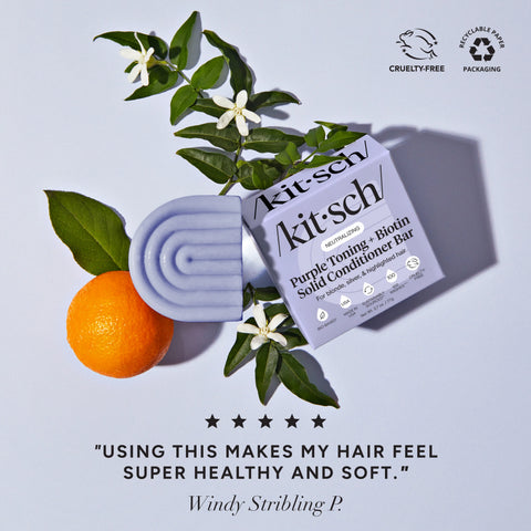 Purple Toning Shampoo & Conditioner Bar Combo for Color-Treated & Grey Hair